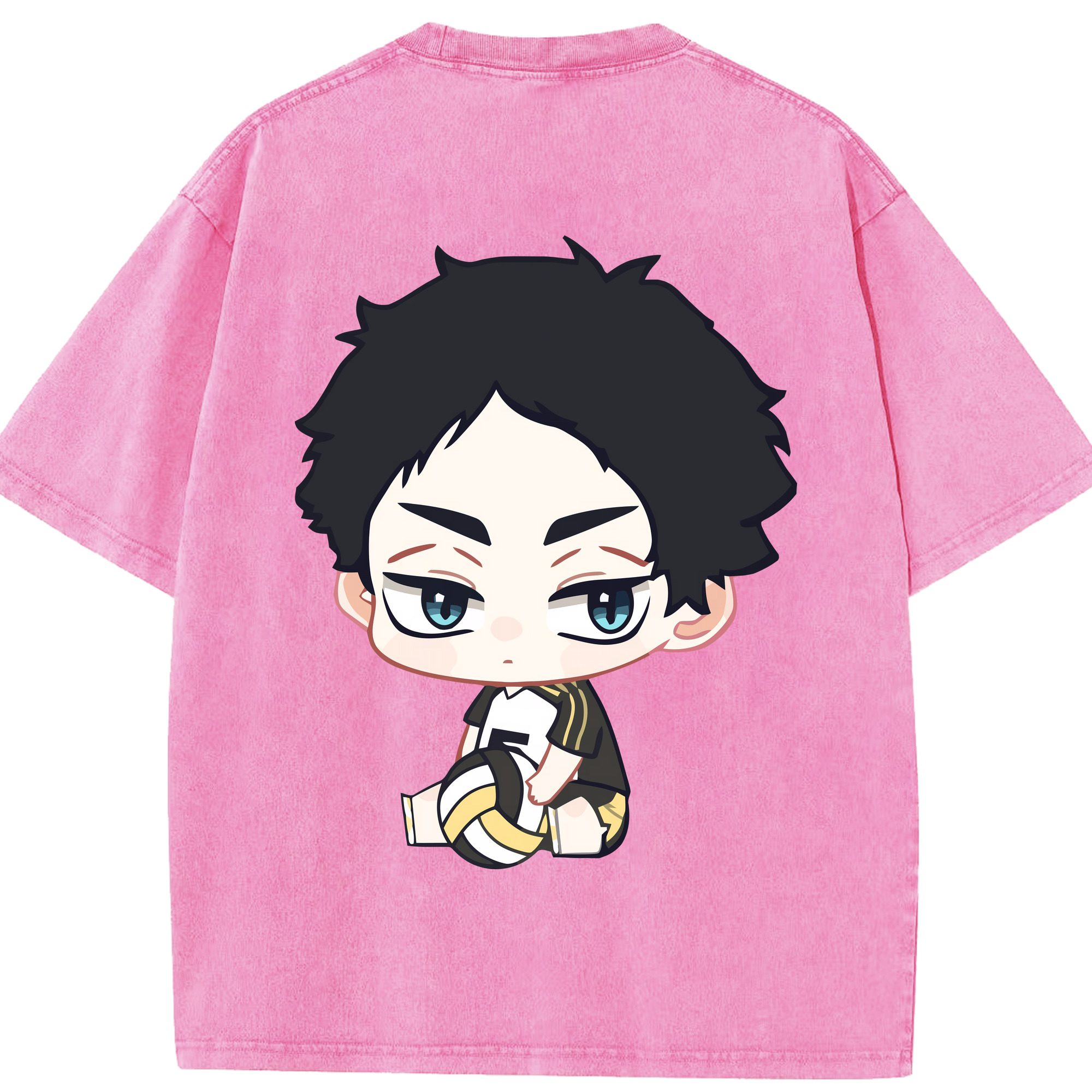 （画像用） ハイキュー!! Haikyu!! 綿100% ヴィンテージ風 半袖Tシャツ（背面プリント）